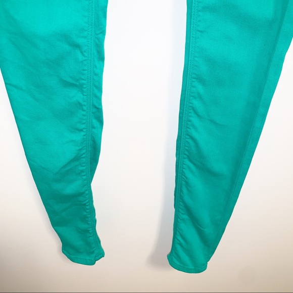 ASOS Ridley High Waist Ultra Skinny Green Jeans-4L - Picture 8 of 10